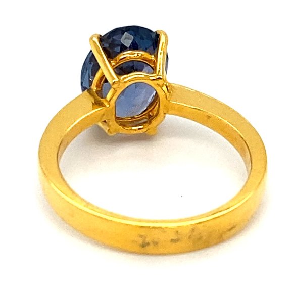 Certified Cobalt Blue Spinel 3.40ct Solid 22K Ring - Picture 5 of 7